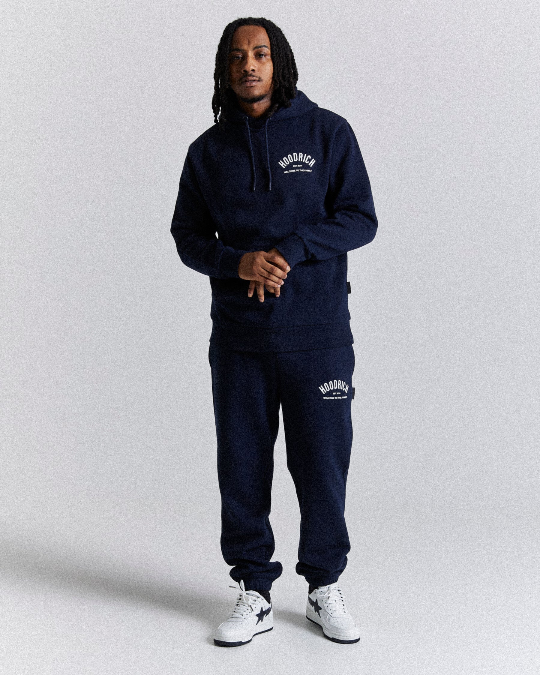 Volcano Hoodie - Navy/White