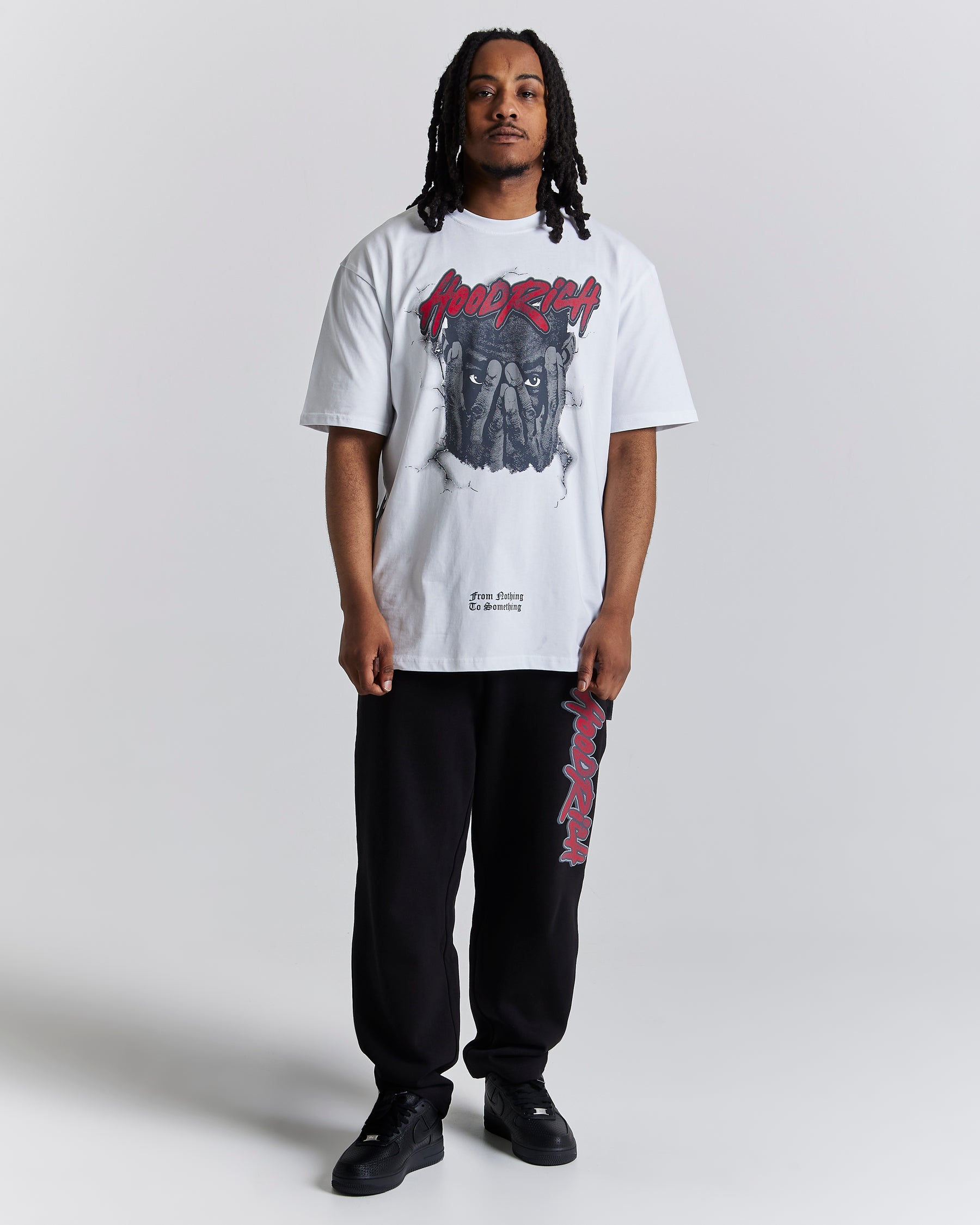 Inferno Oversized T-Shirt - White/Grey/Red