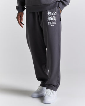 Asphalt Oversized Joggers - Grey/White