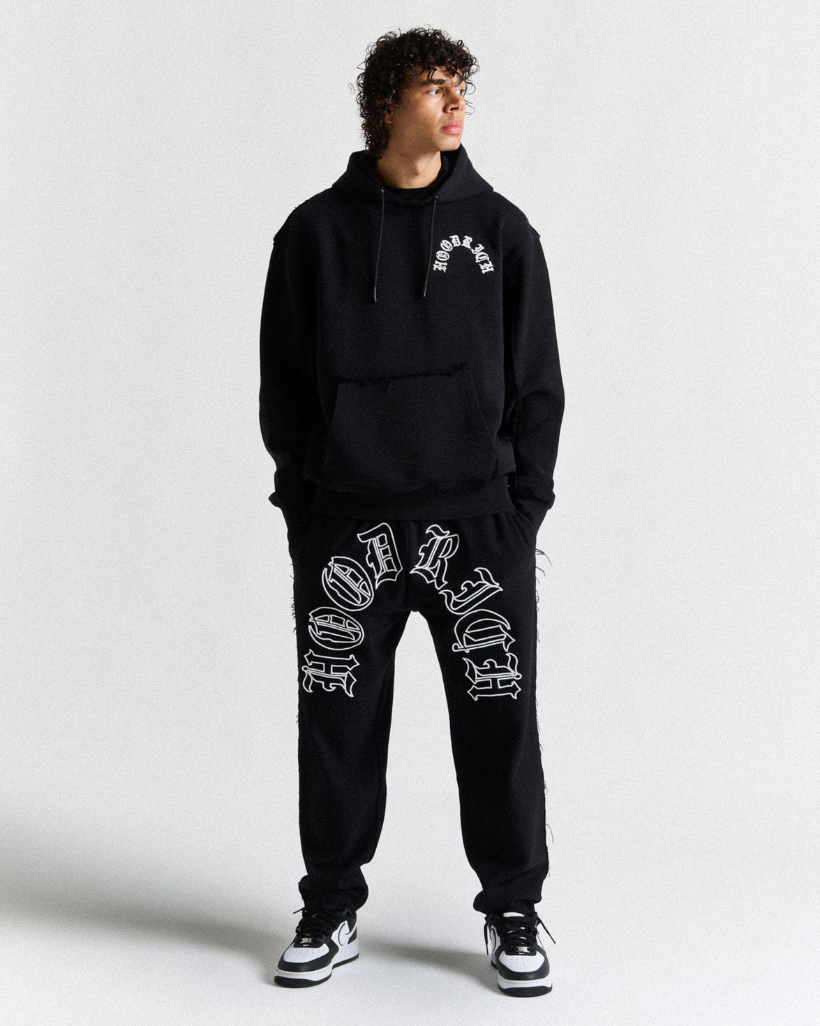 Helix Oversized Joggers - Black/White