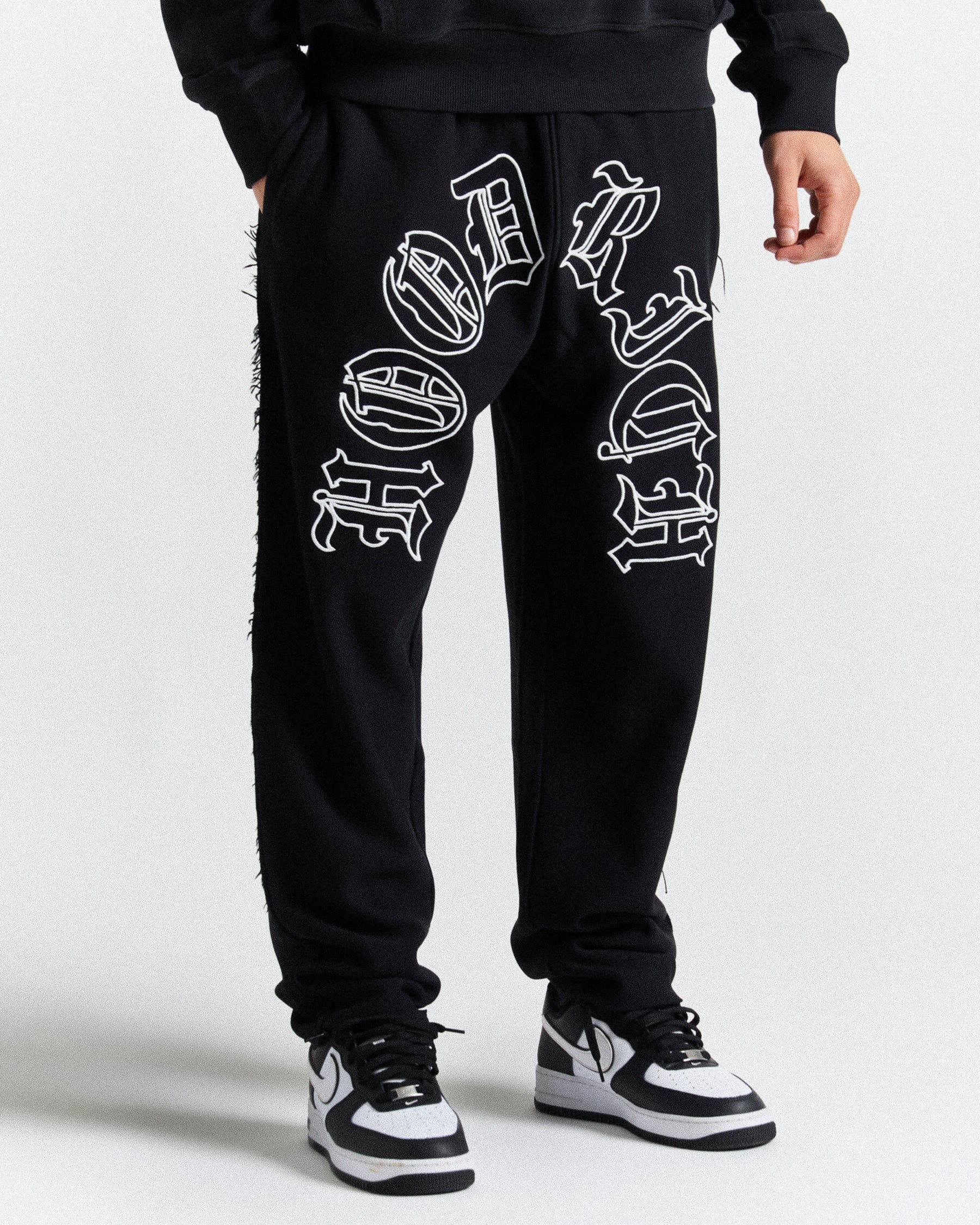 Helix Oversized Joggers - Black/White