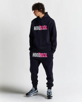 Graffiti Joggers - Navy/White/Pink