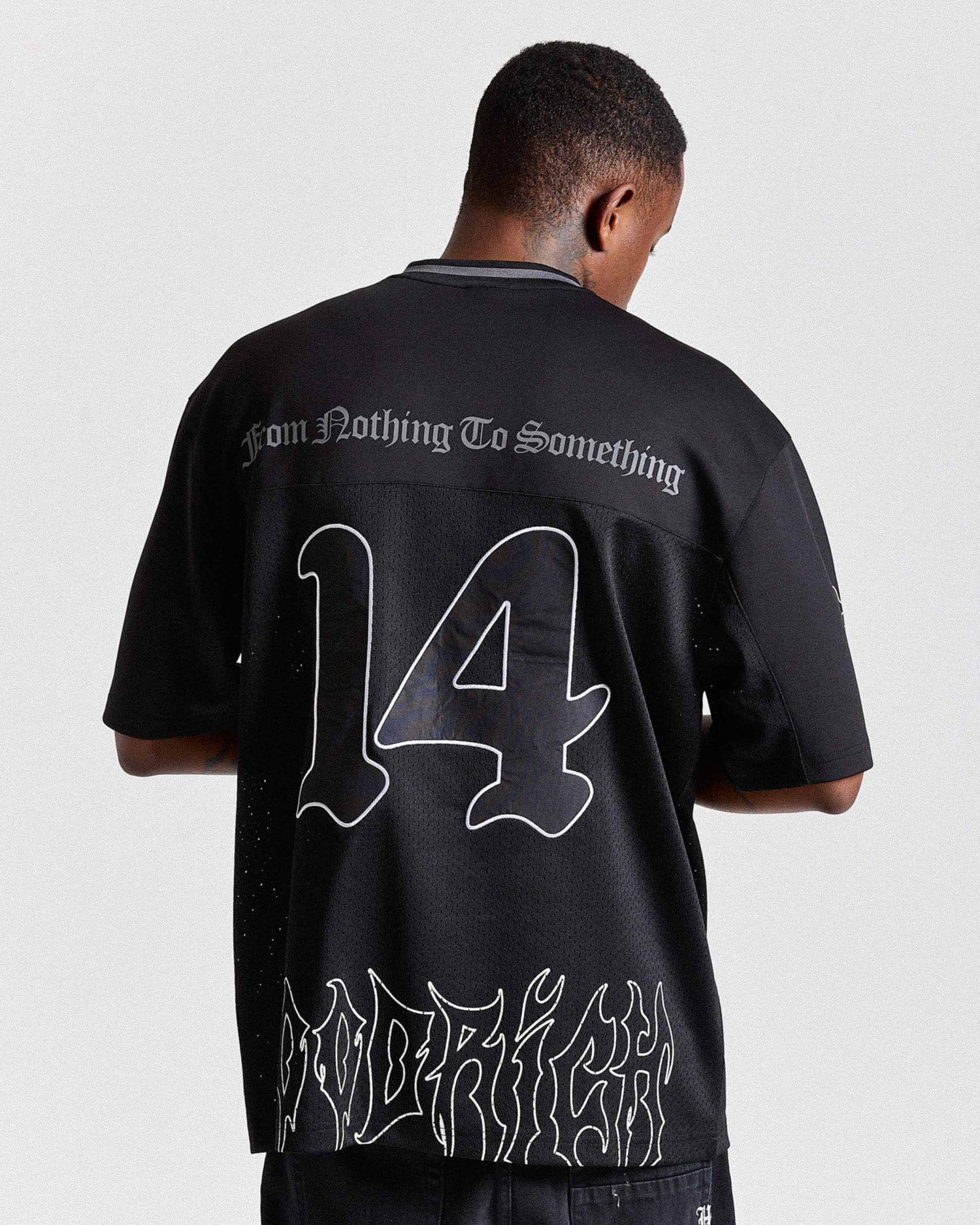 Spectral Oversized Mesh Jersey - Black/White