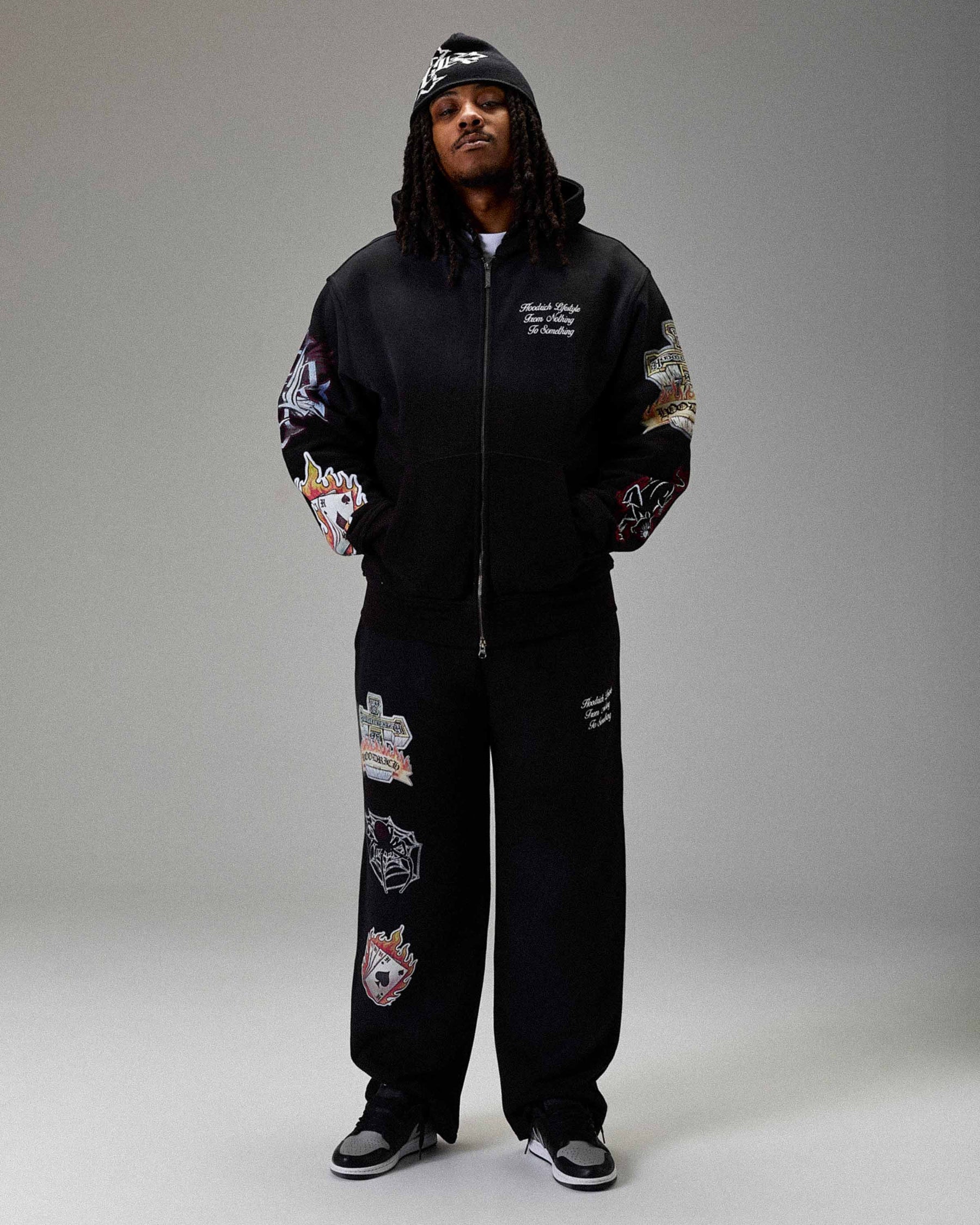 The Winner's Circle Phase Oversized Zip Hoodie - Black