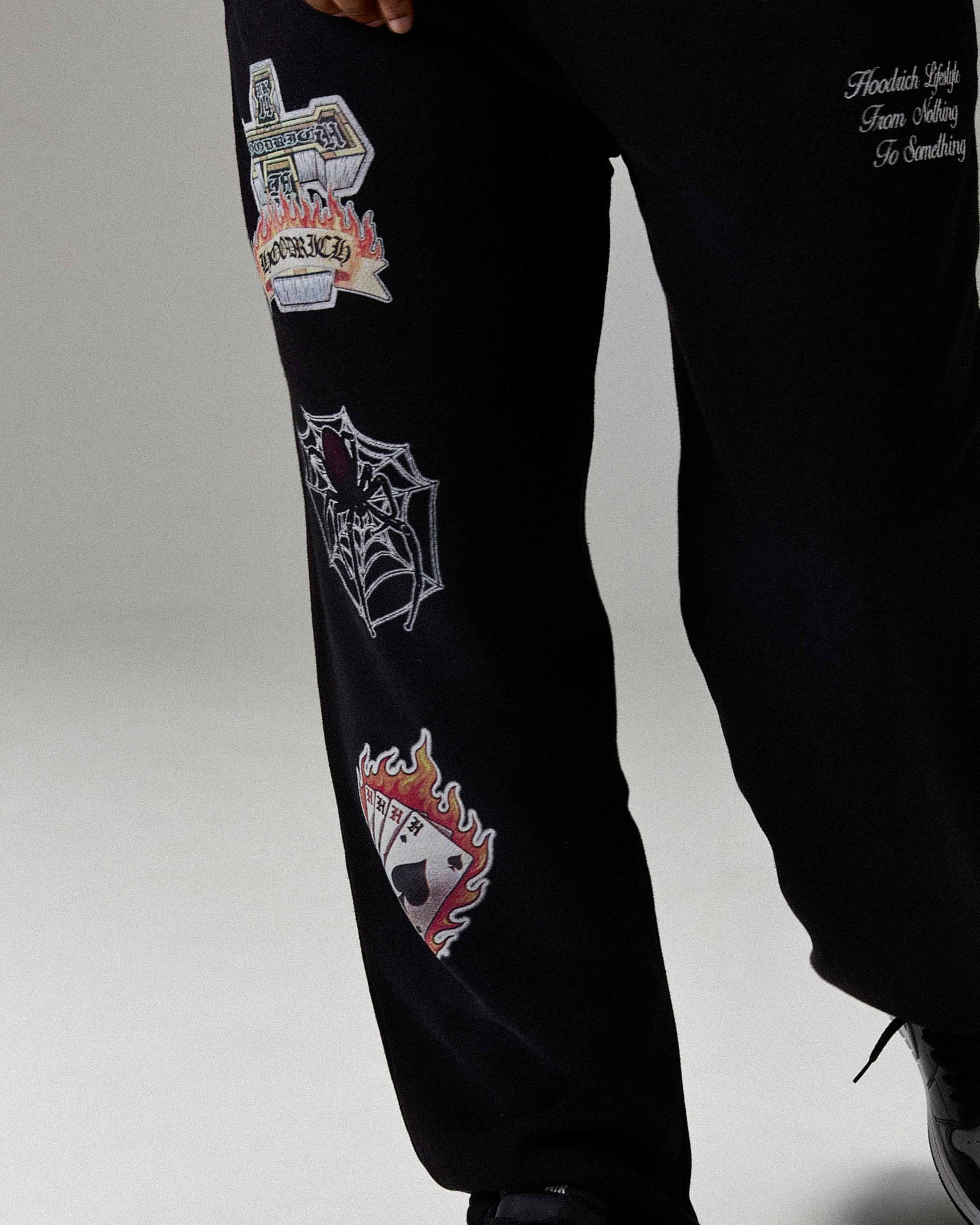 The Winner's Circle Phase Oversized Open Hem Joggers - Black