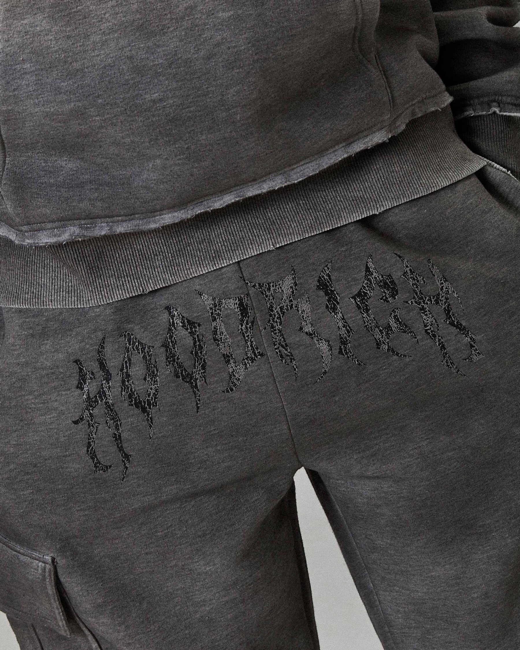 The Winner's Circle Hazy Oversized Open Hem Joggers - Grey