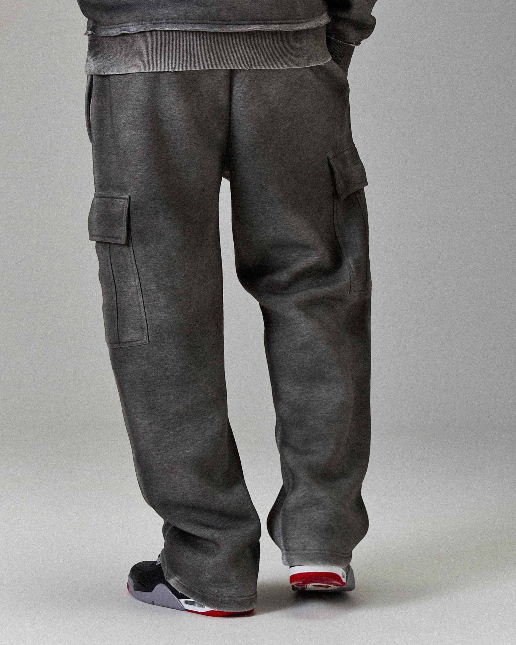 The Winner's Circle Hazy Oversized Open Hem Joggers - Grey