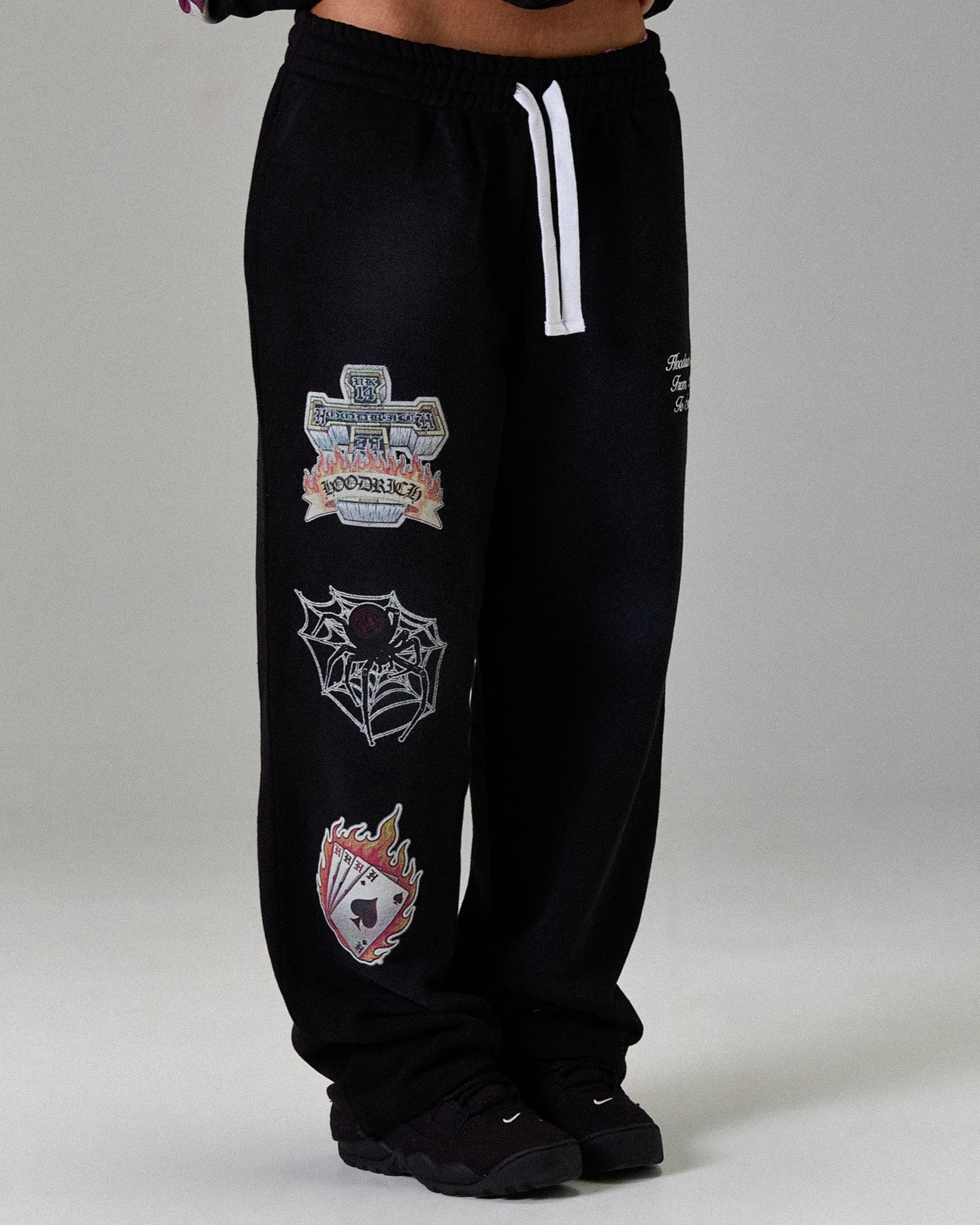 The Winner's Circle Phase Oversized Open Hem Joggers - Black