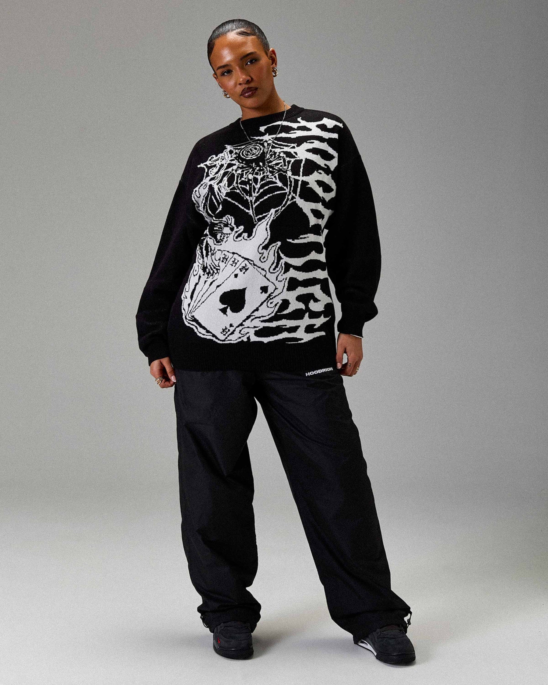 The Winner's Circle Wreckage Knitwear Sweater - Black/white