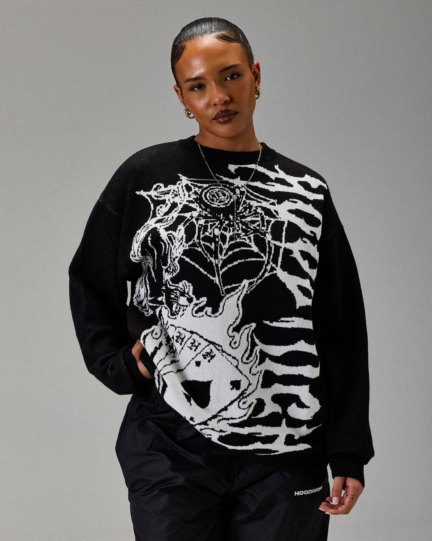 The Winner's Circle Wreckage Knitwear Sweater - Black/white