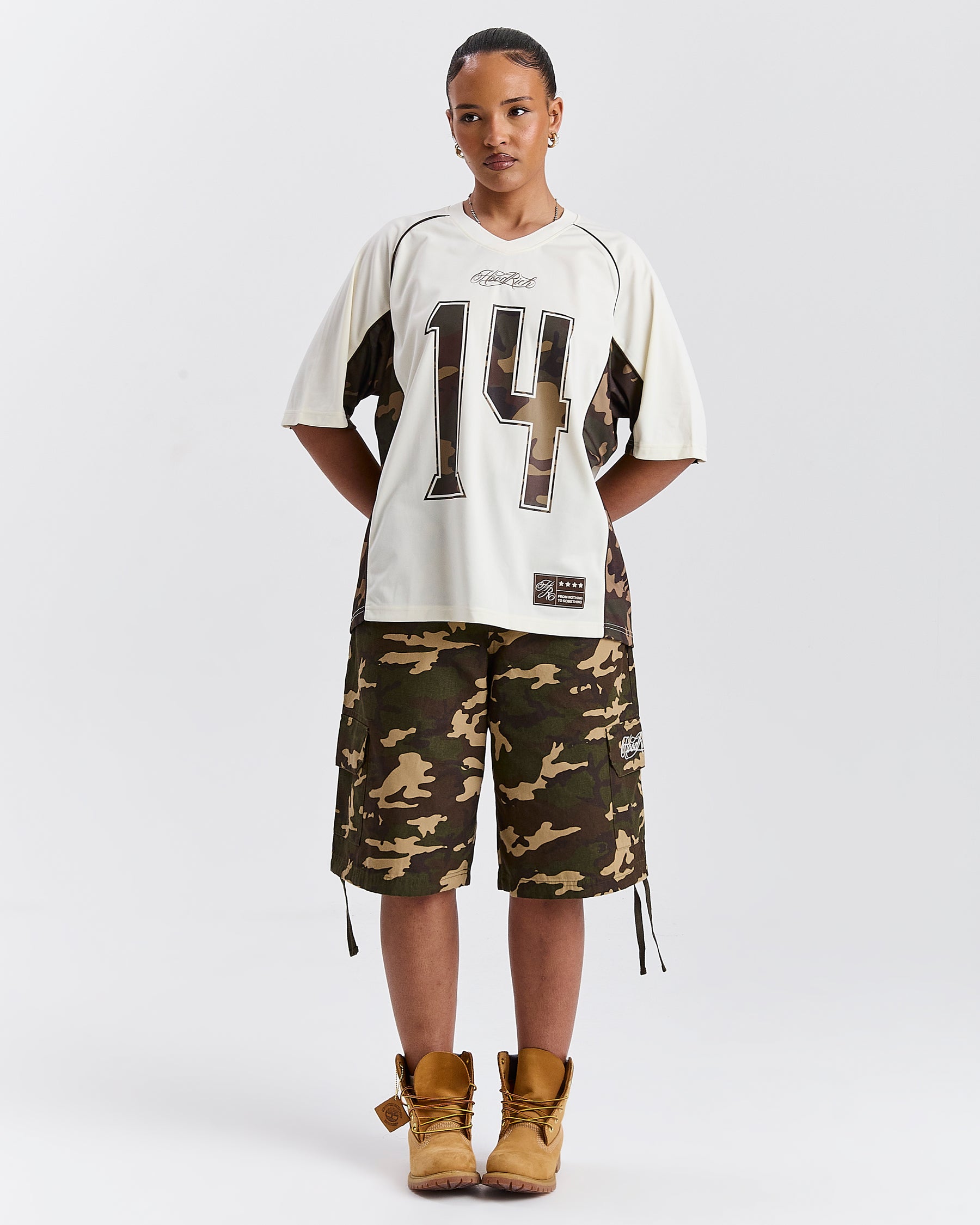 Field Oversized Jersey - White/Camo