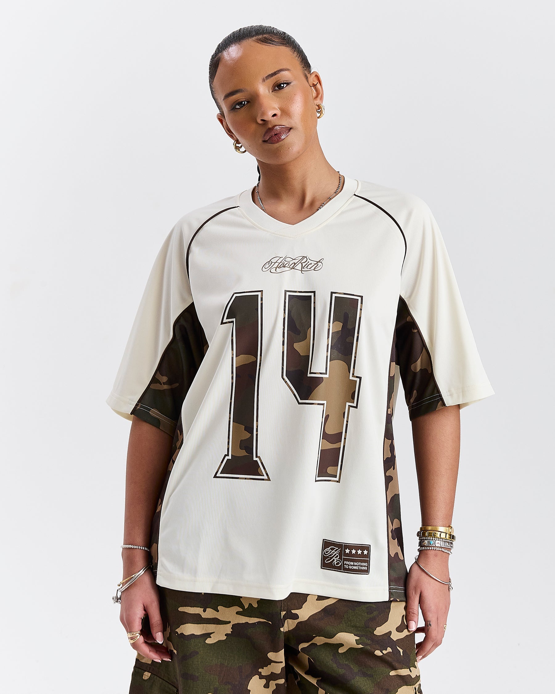 Field Oversized Jersey - White/Camo