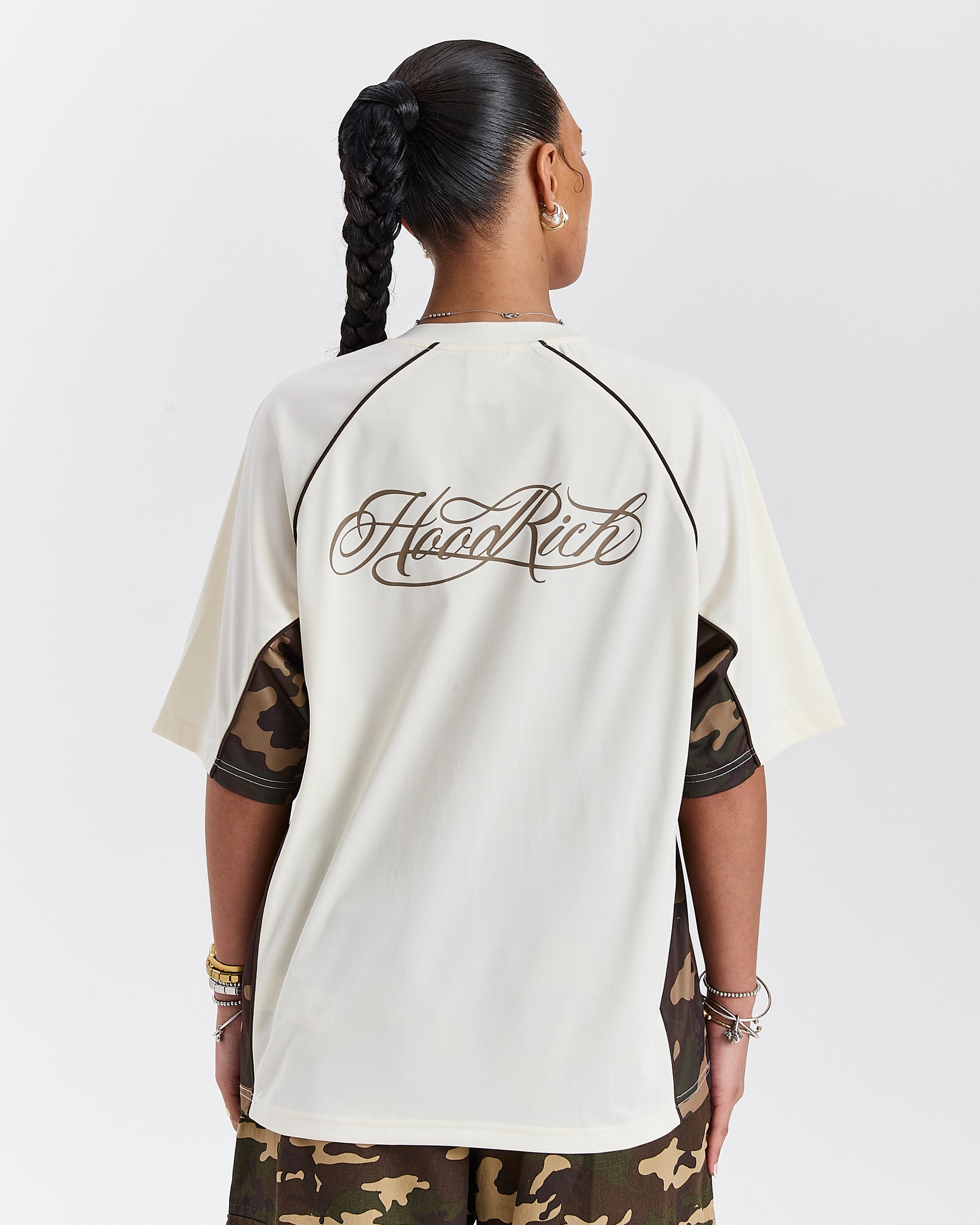 Field Oversized Jersey - White/Camo