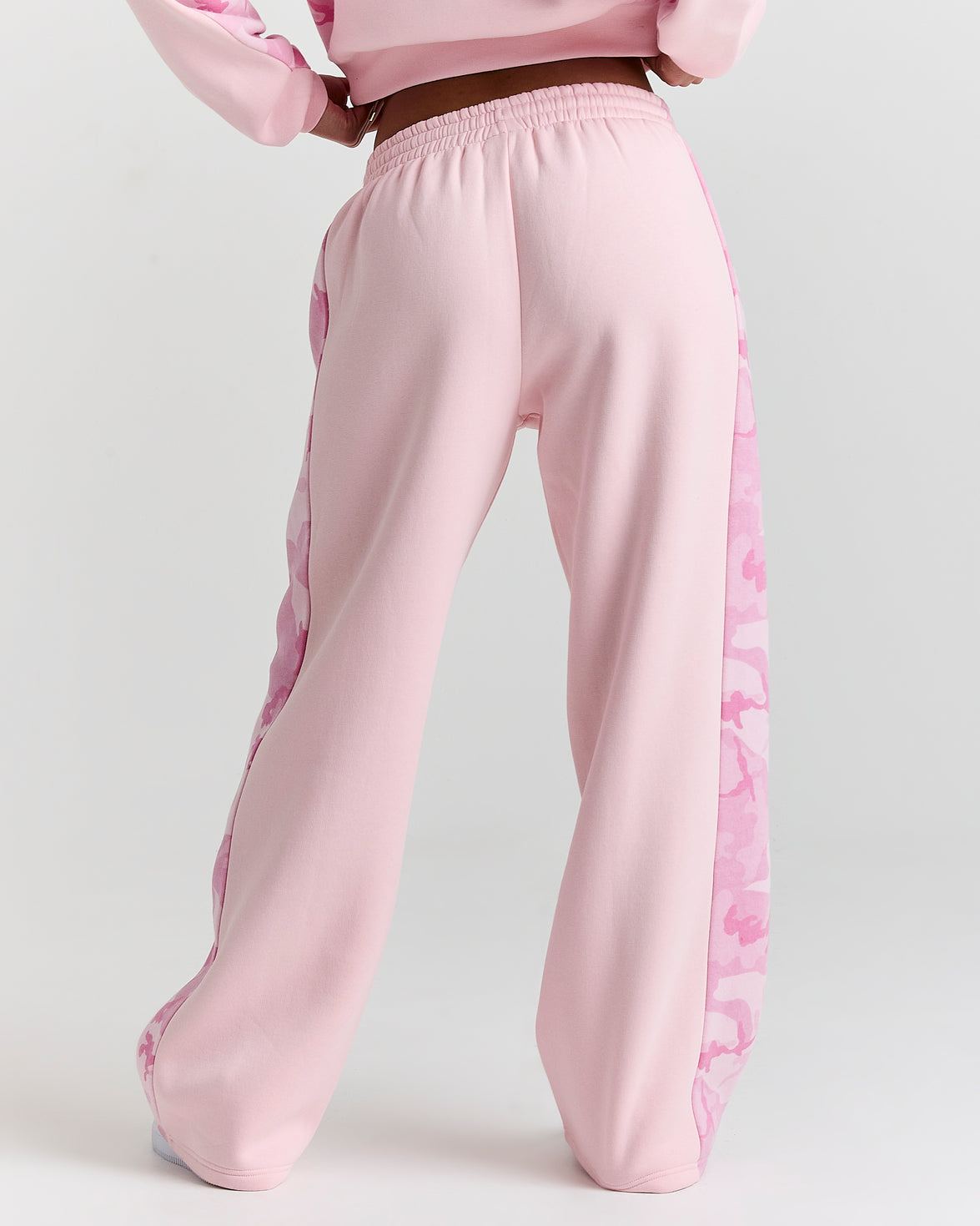 Field Oversized Wide Leg Joggers - Pink/White/Camo