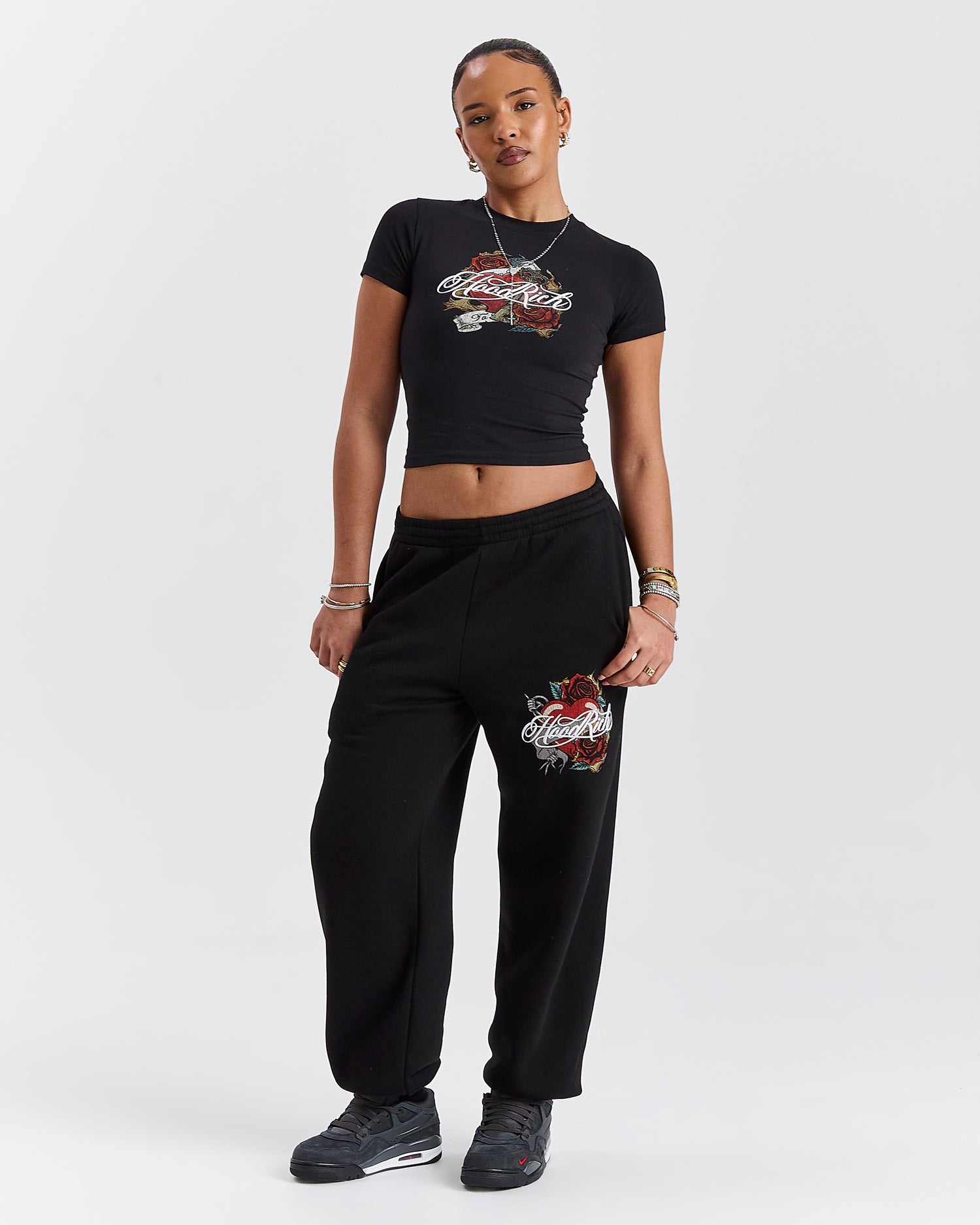 Vox Oversized Joggers - Black/Red