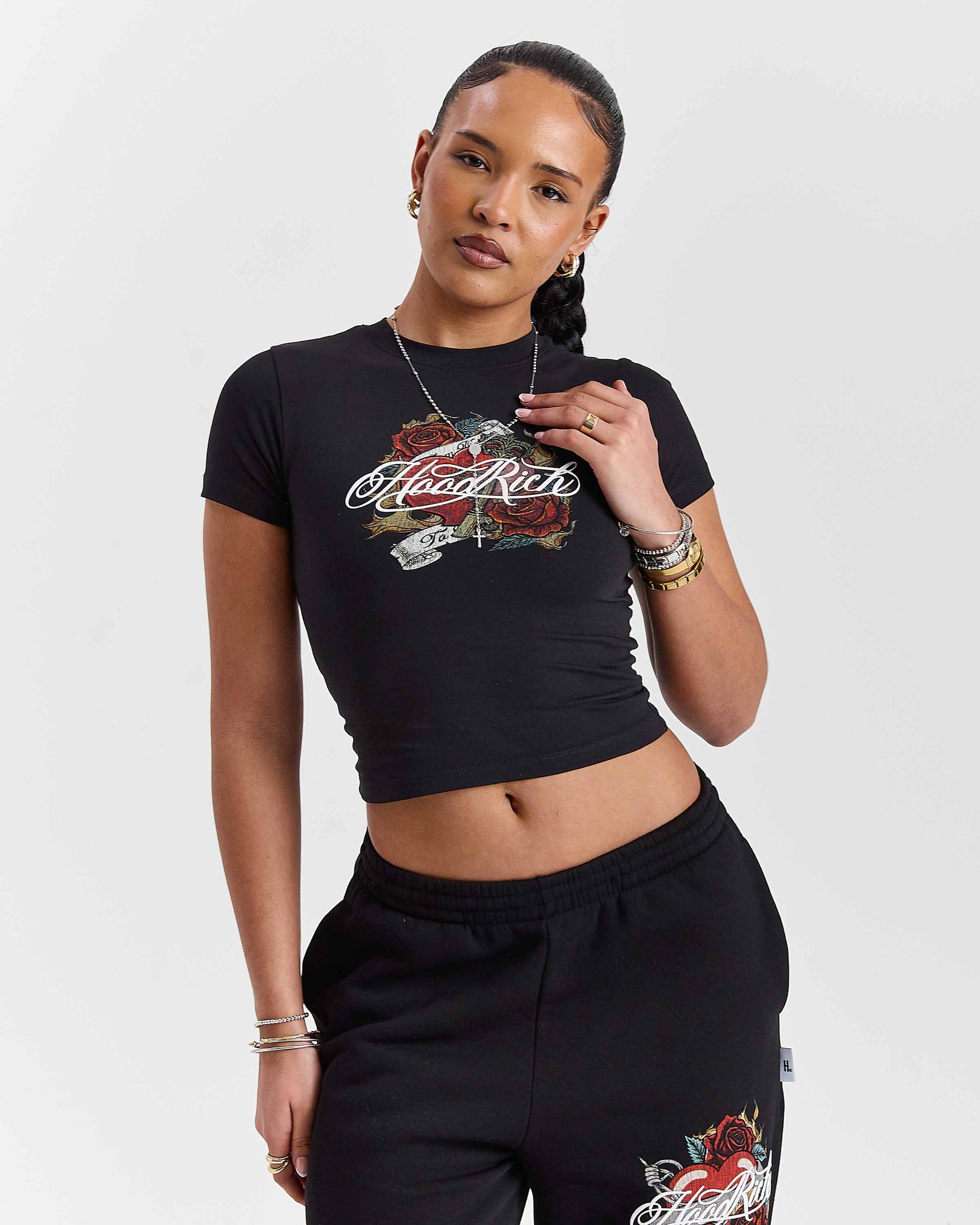 Vox Fitted Tee - Black/Red