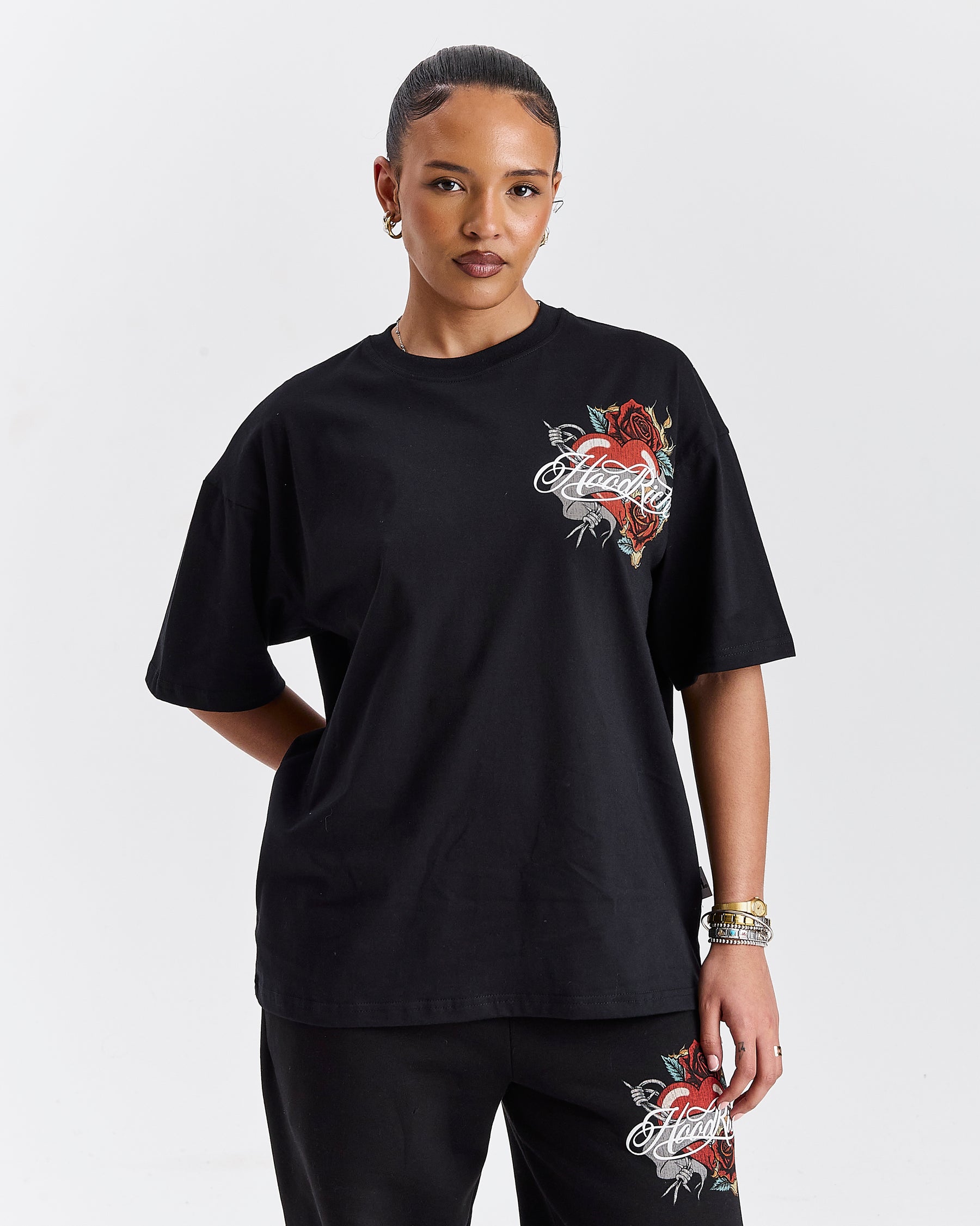 Vox Oversized T-Shirt - Black/Red