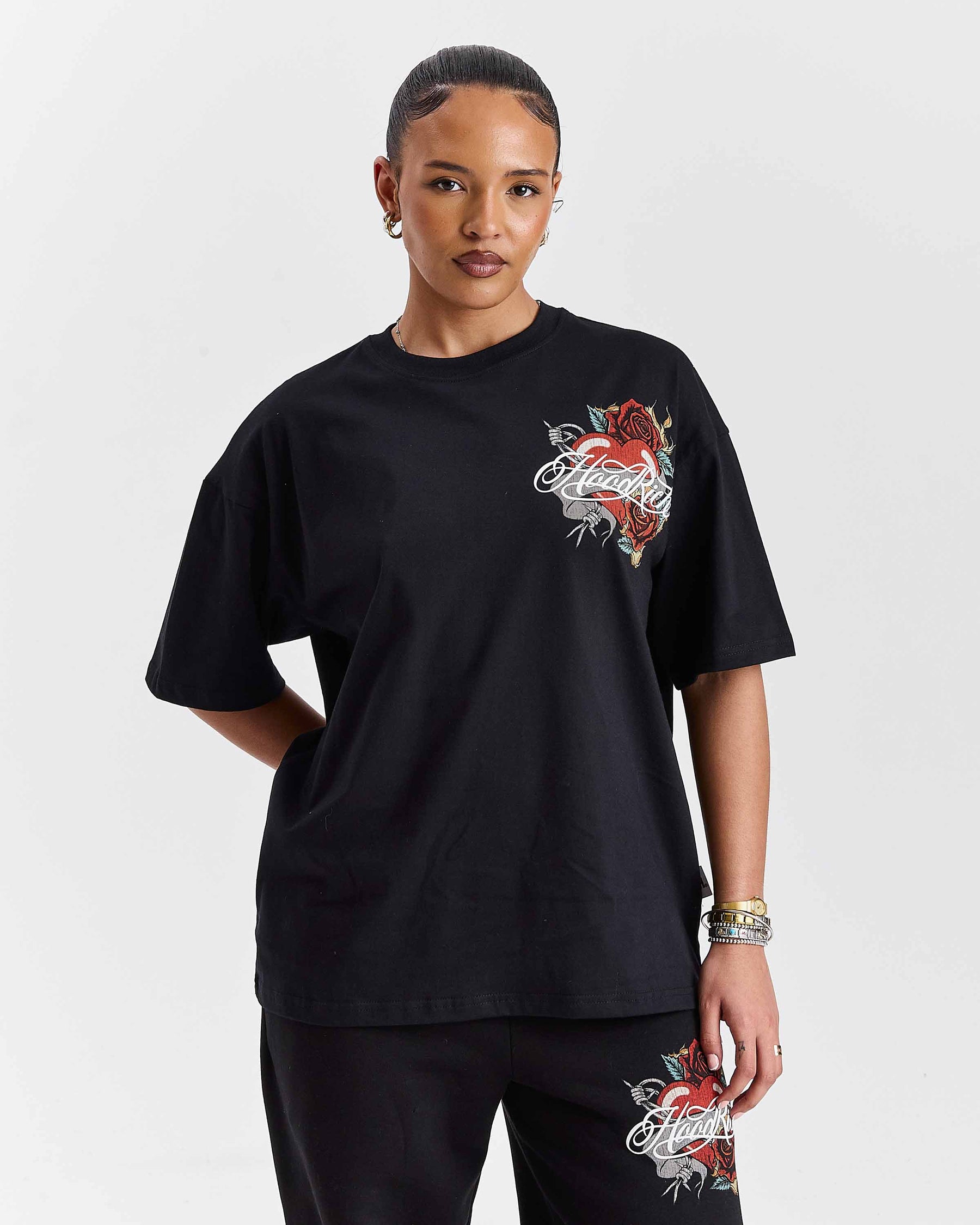Vox Oversized T-Shirt - Black/Red