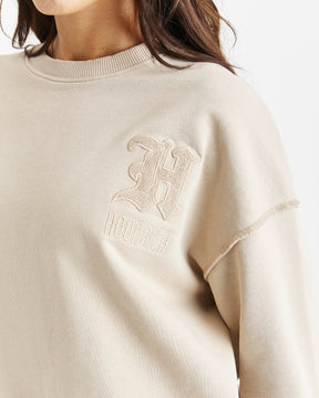 Edge Oversized Sweatshirt - Beige