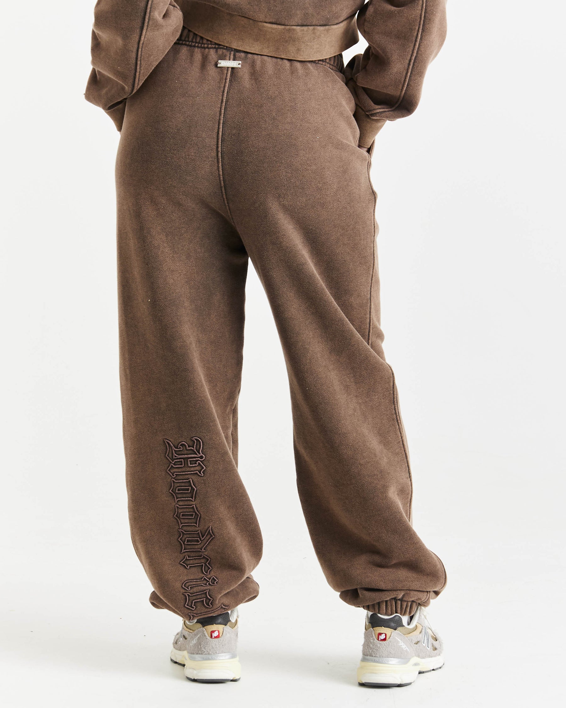 Fade Oversized Joggers - Brown