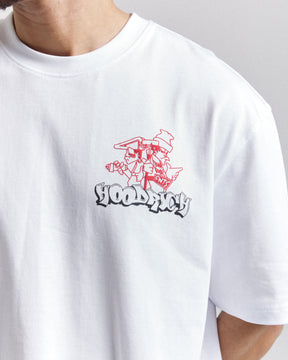 Mural Oversized T-Shirt - White/Red