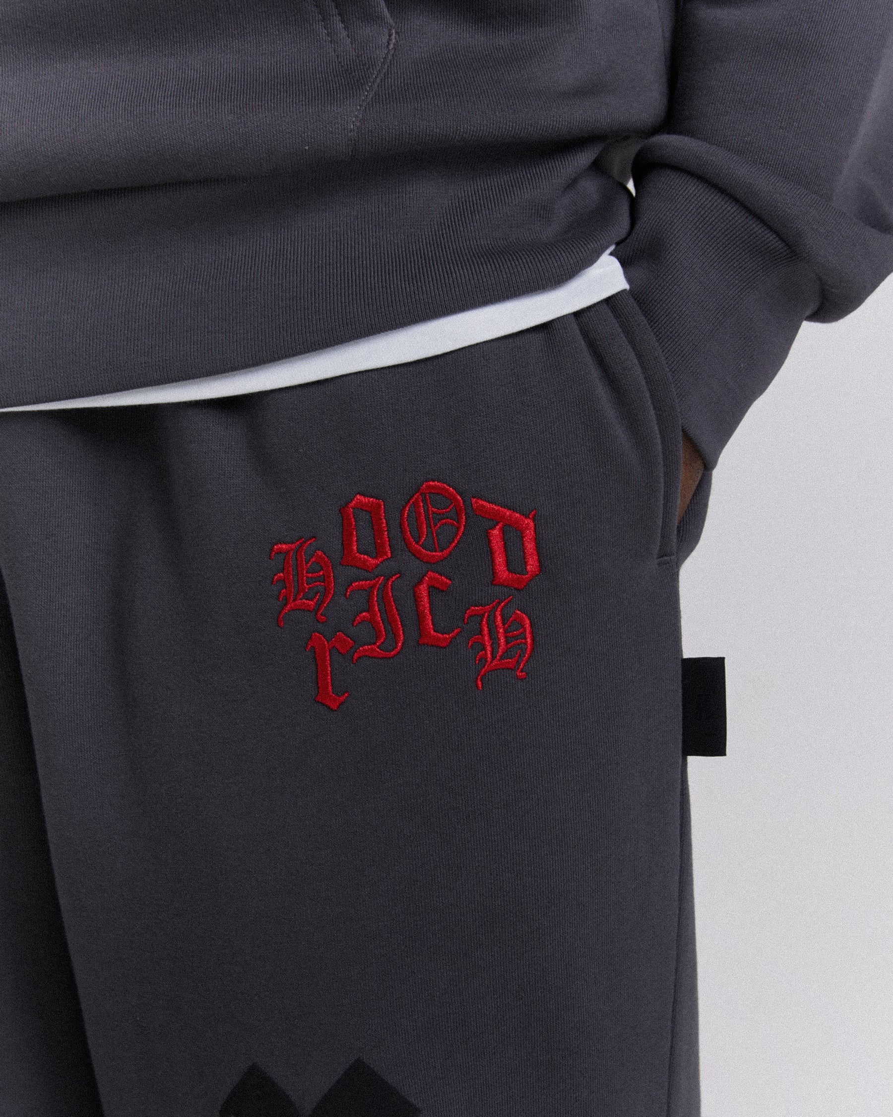 Crown Oversized Jogger - Grey/Black/Red