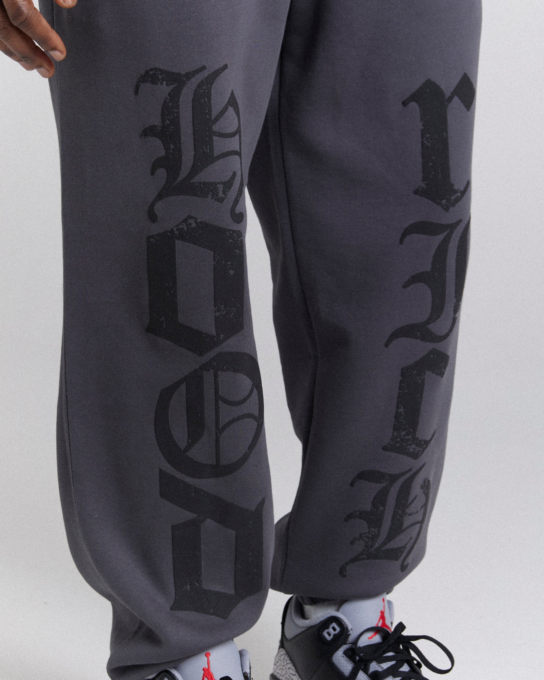 Crown Oversized Jogger - Grey/Black/Red