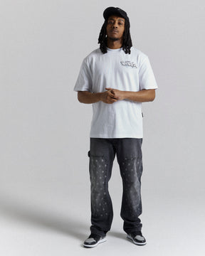 Ascend Oversized T-Shirt - White/Black/Blue