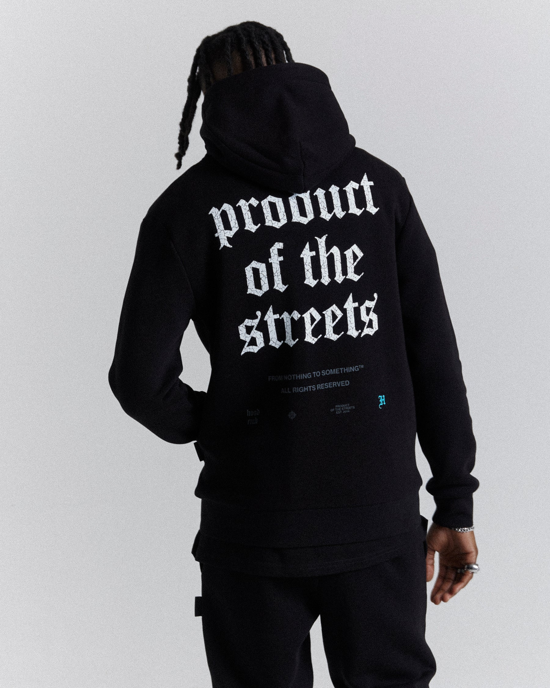 Shadow Hoodie - Black/White/Blue