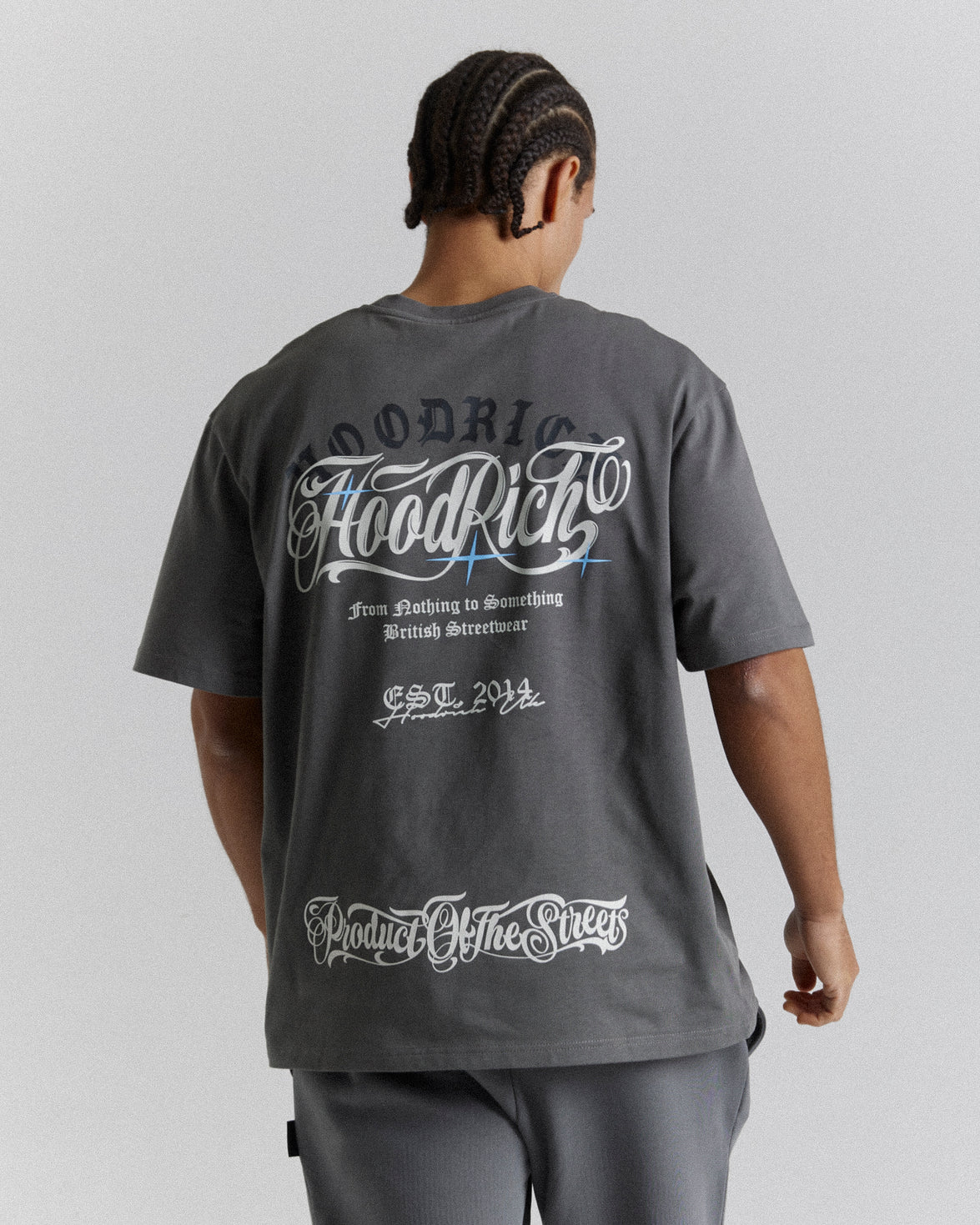 Legacy Oversized T-Shirt - Greys/White/Blue