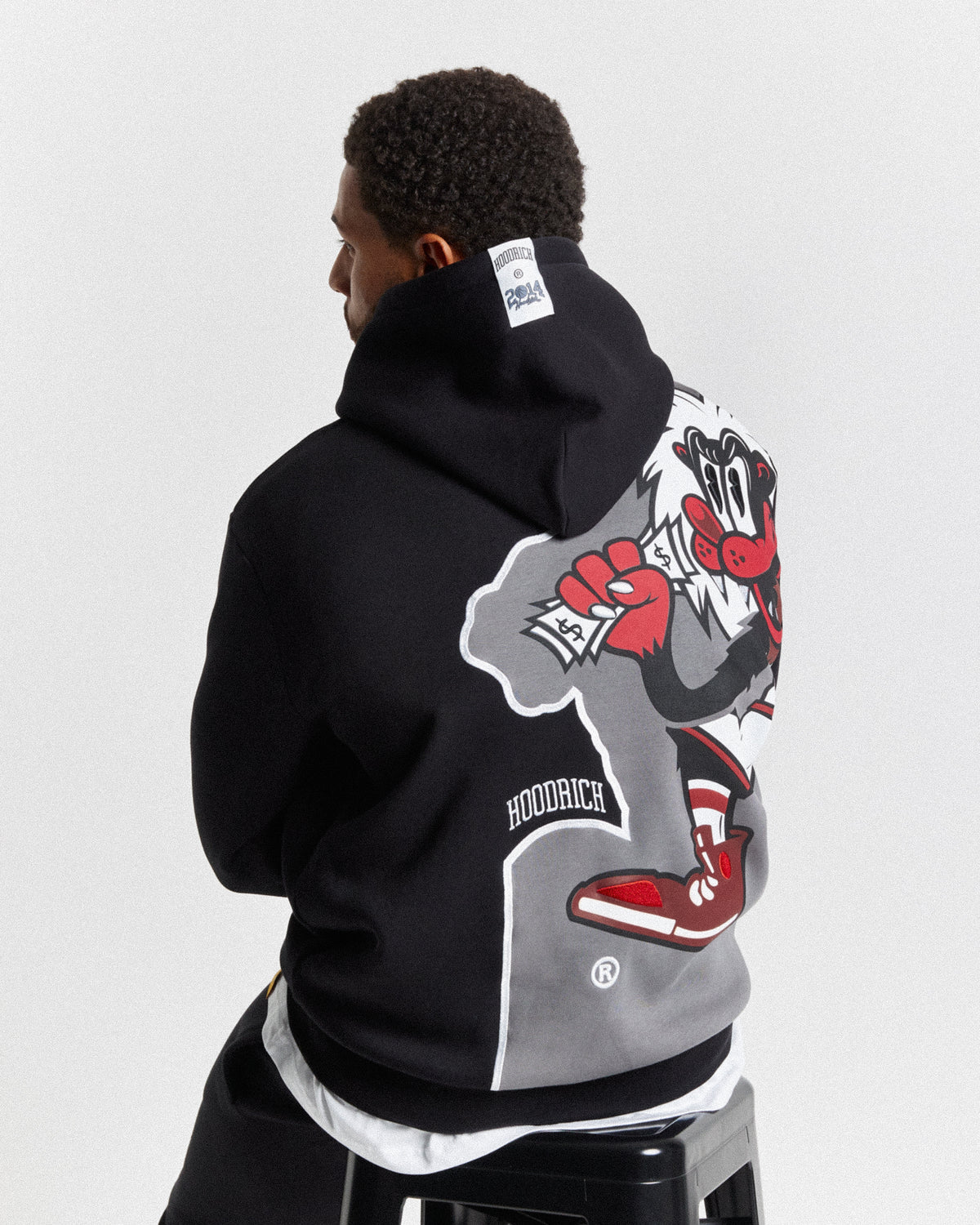 Menace Hoodie - Black/White/Red