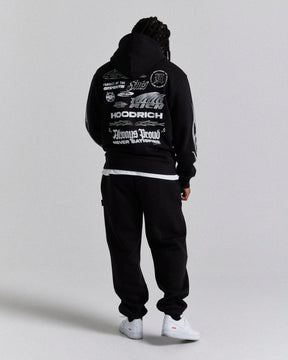 Tribal Oversized Joggers - Black/White/Grey