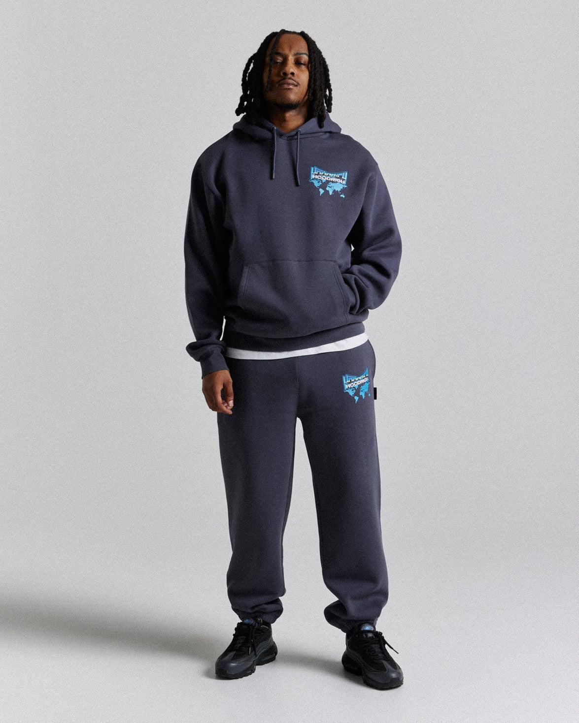 Worldwide Oversized  Jogger - Blue/White