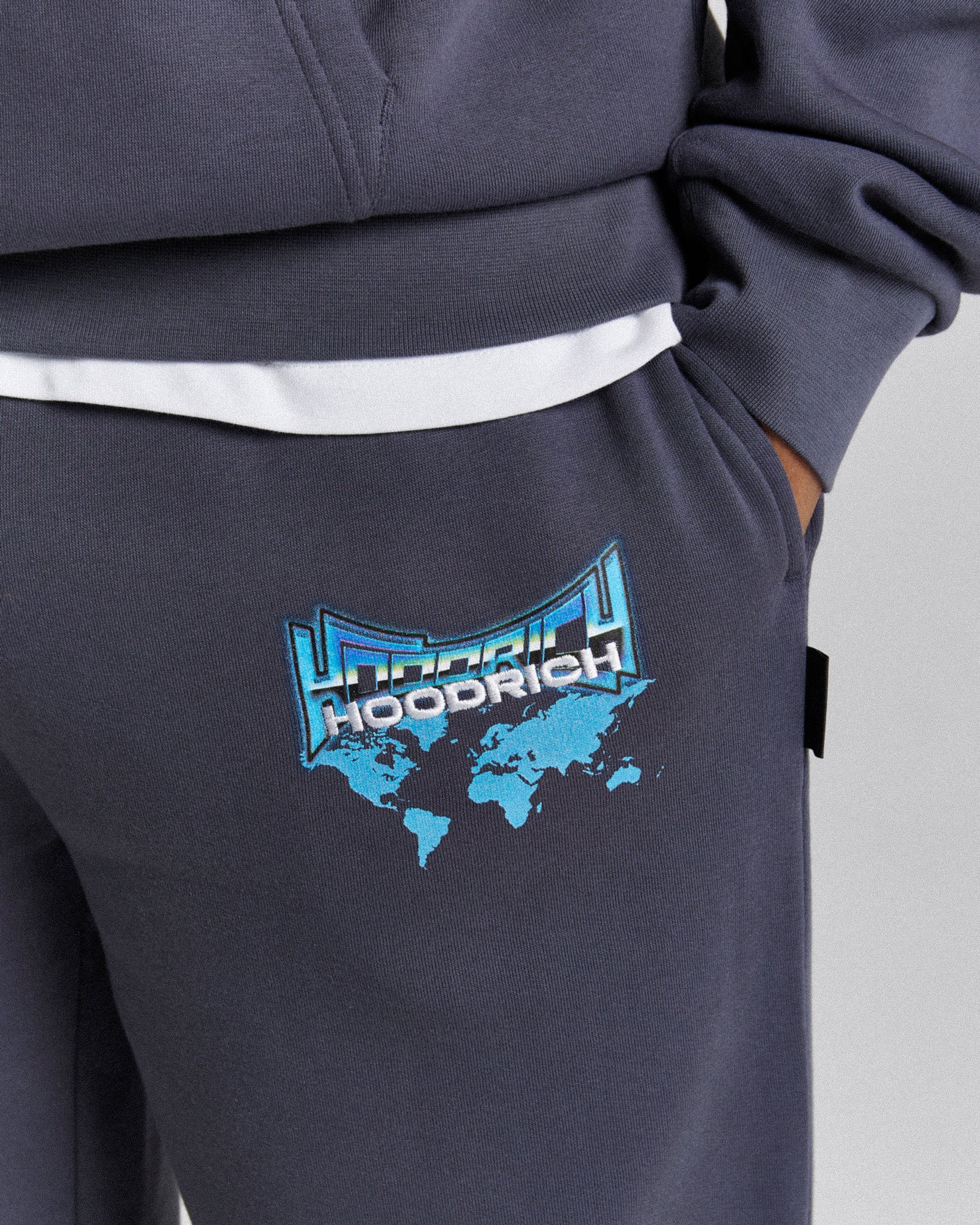 Worldwide Oversized  Jogger - Blue/White