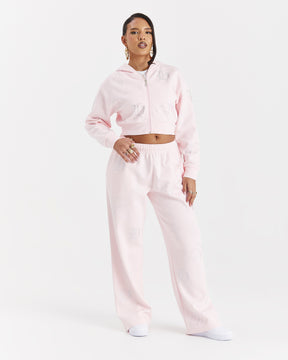 Crystal Oversized Jogger - Pink/Rhinestone