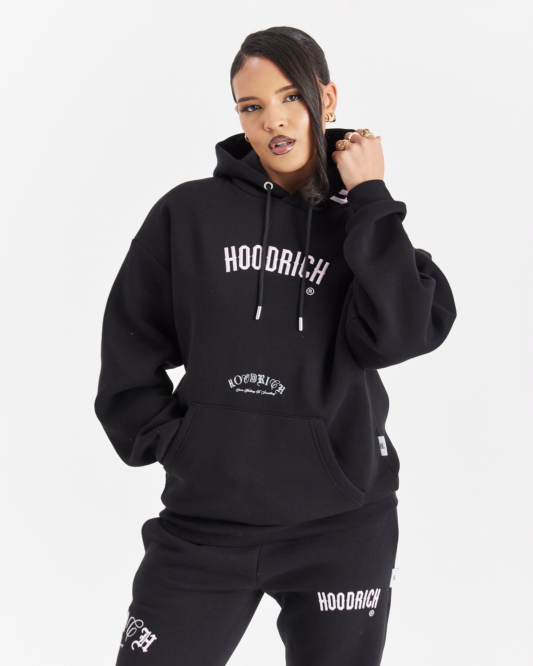 Calor Oversized Hoodie - Black/Pink/Silver