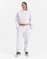 Lead Wide Leg Jogger - Light Grey/Blue