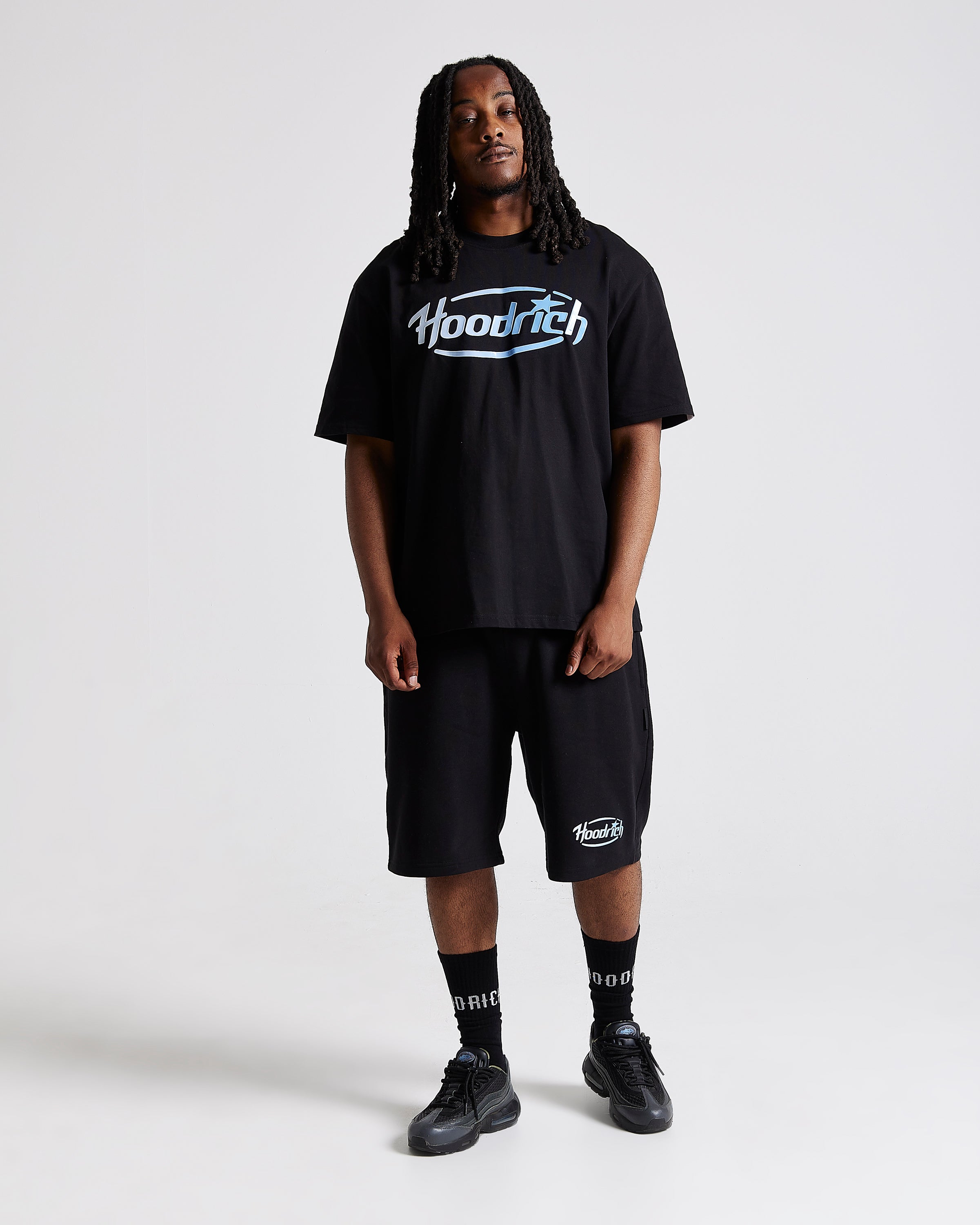 Curve Oversized Shorts - Black/Blue