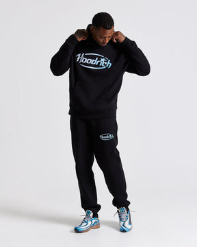 Curve Oversized Joggers - Black/Blue