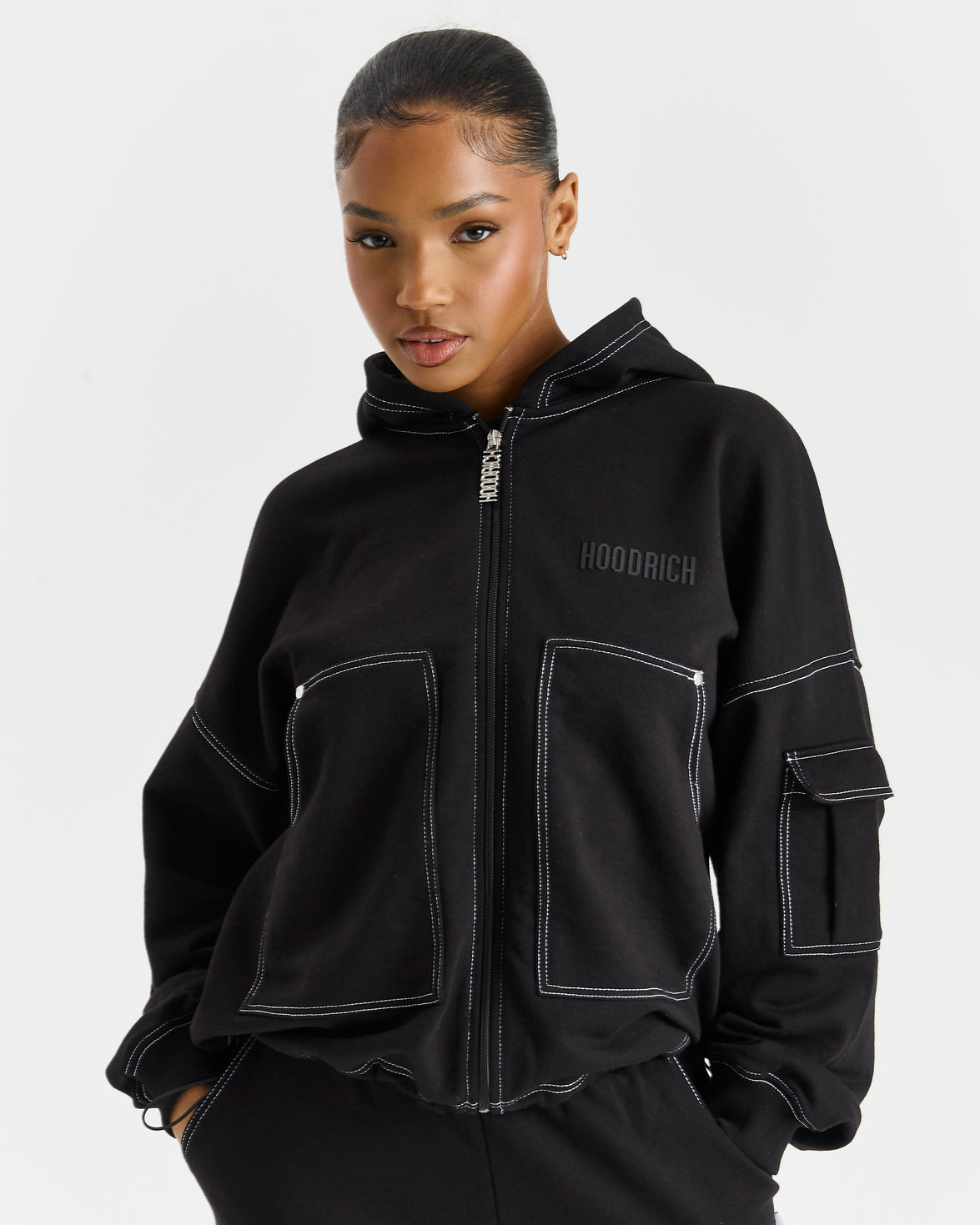 Adorn Full Zip Hoodie - Black