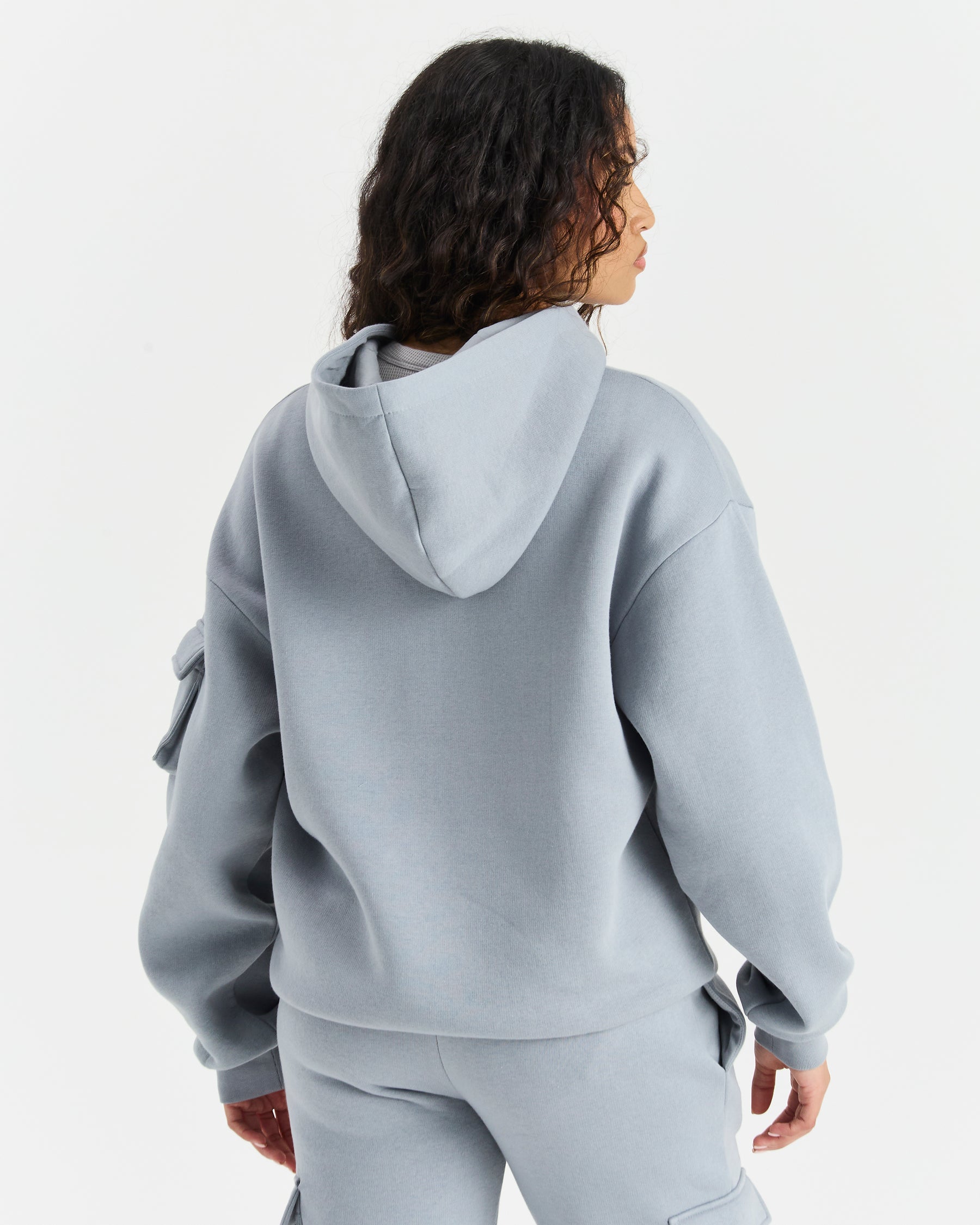 Luna Full Zip Hoodie - Grey/Pink