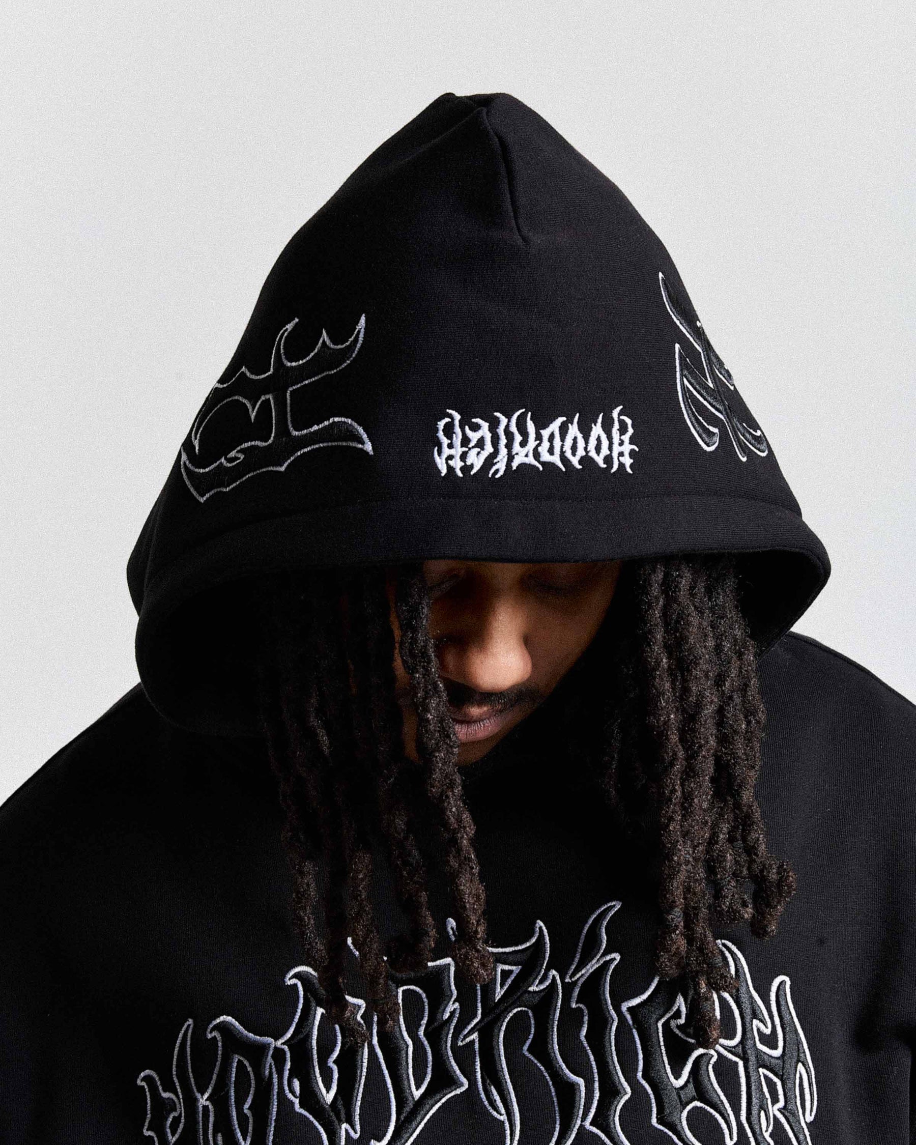 Spectral Oversized Hoodie - Black/White