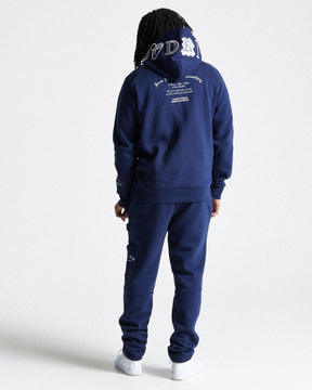 Stature Hoodie - Navy/White