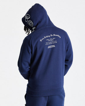 Stature Hoodie - Navy/White