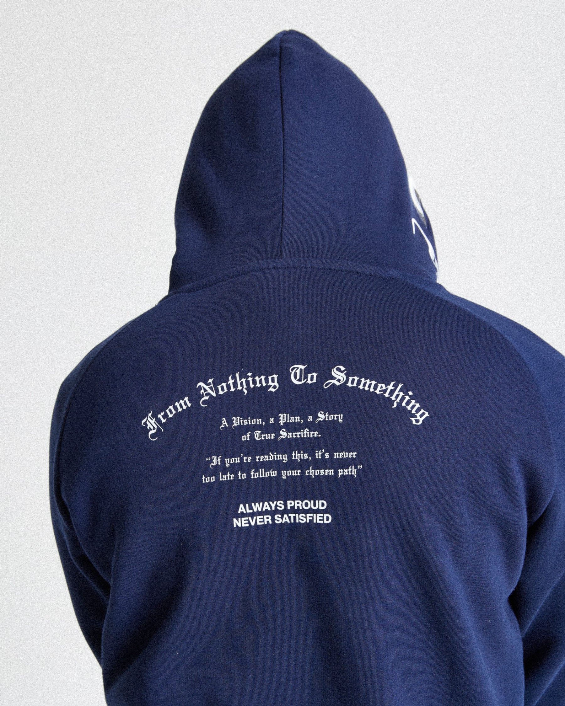 Stature Hoodie - Navy/White