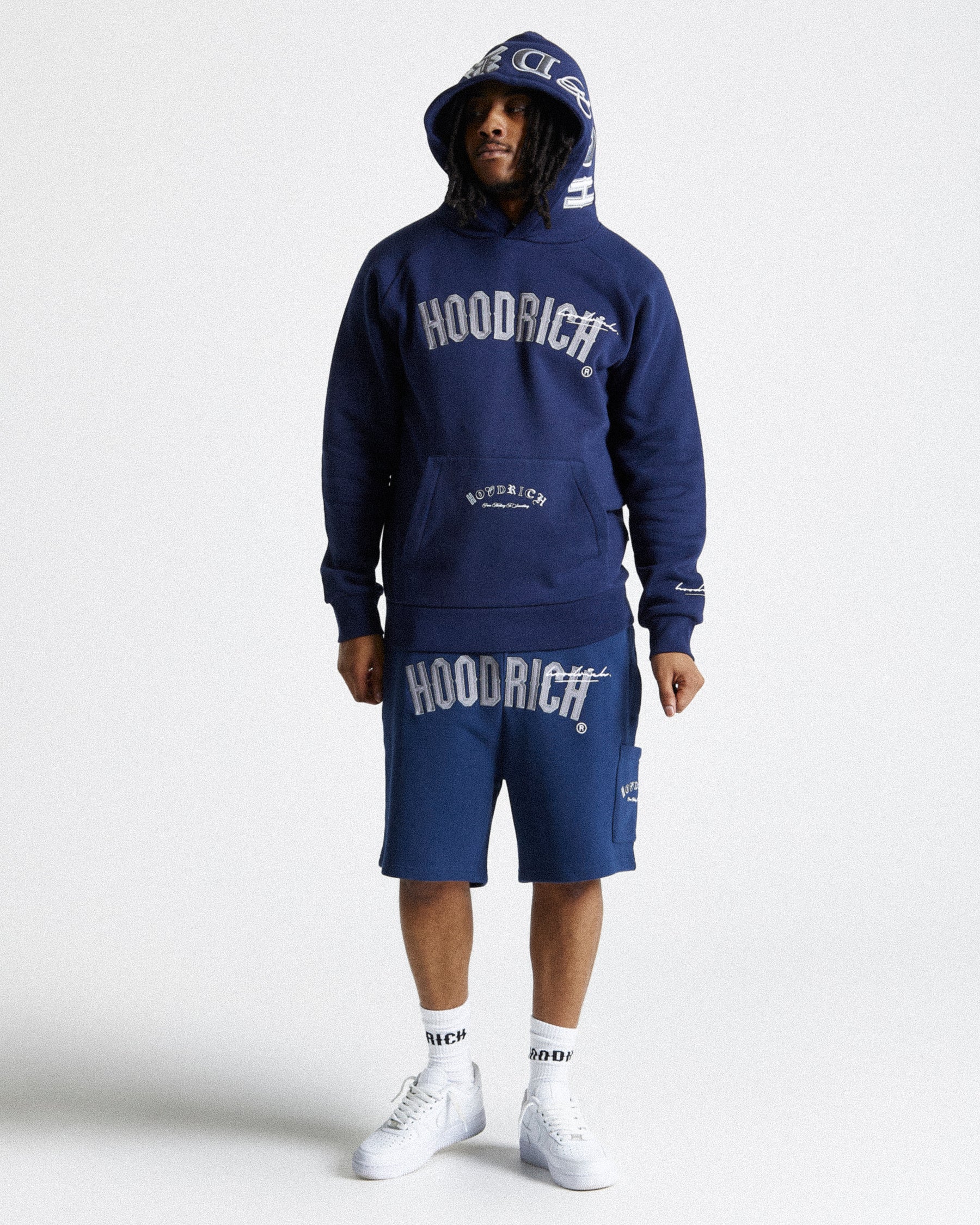 Stature Hoodie - Navy/White