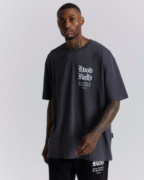 Asphalt Oversized T-Shirt - Grey/White