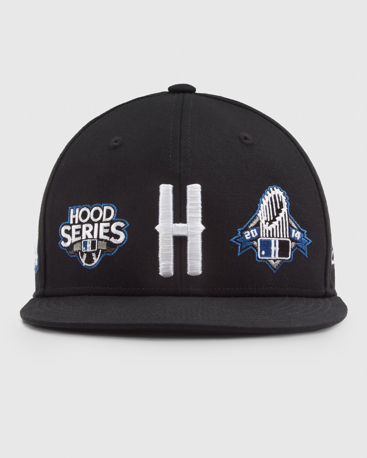 Stadium V2 Fitted Cap - Black/Azure Blue/White