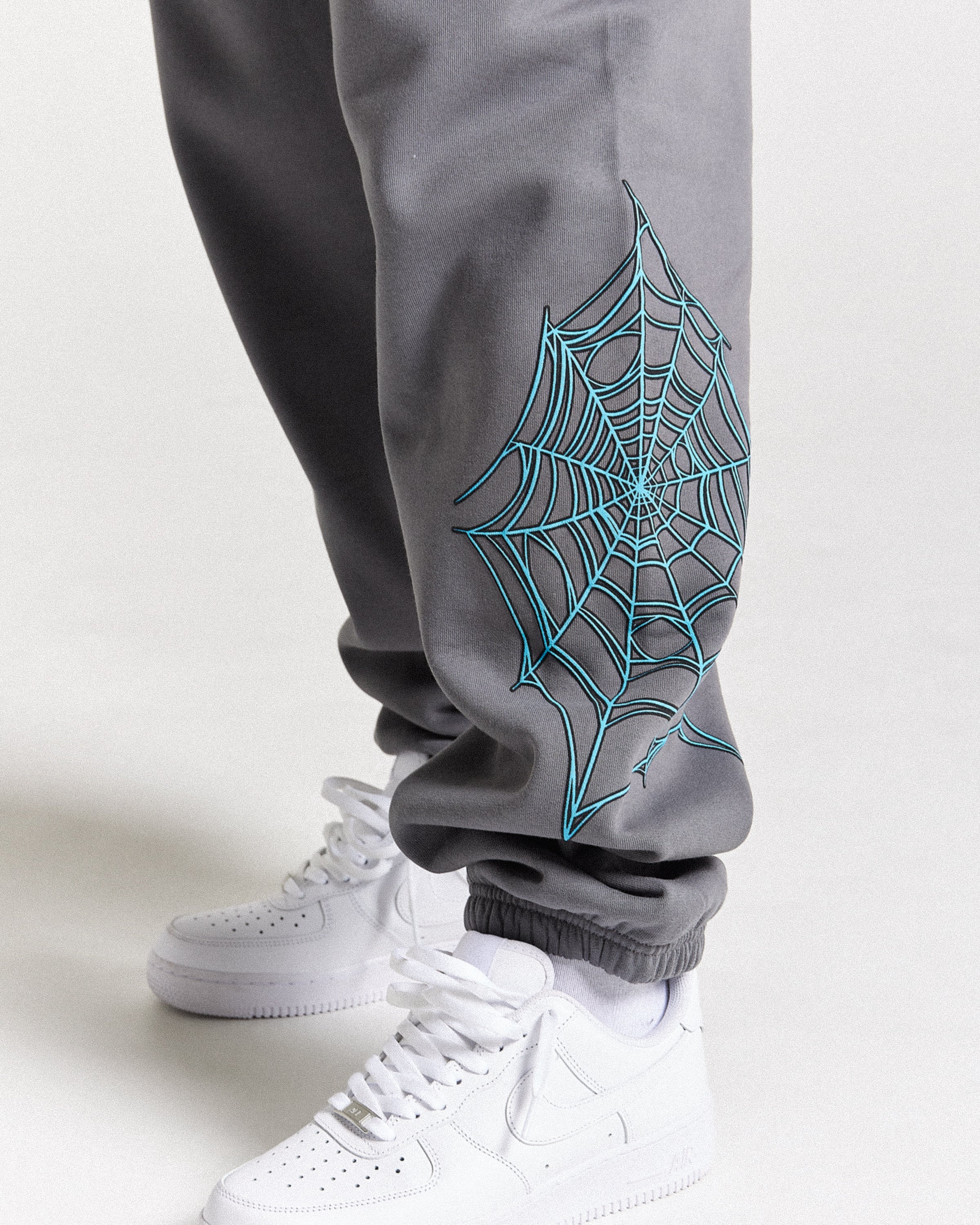 Cross Oversized Joggers - Grey/Blue