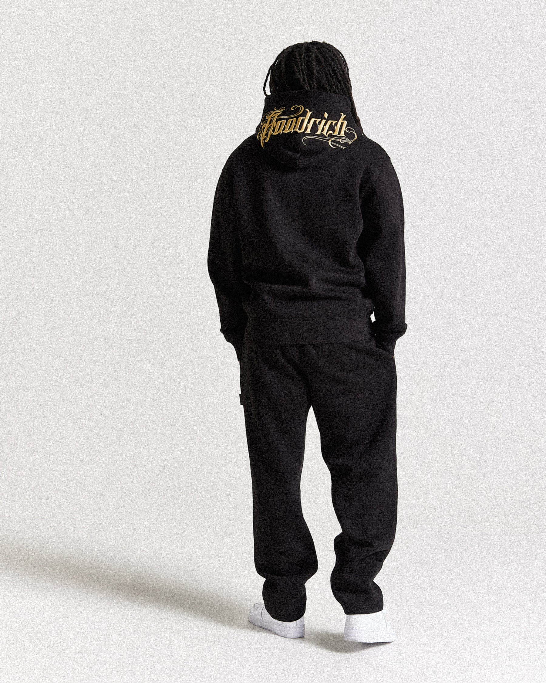 Script Oversized Hoodie - Black/Gold